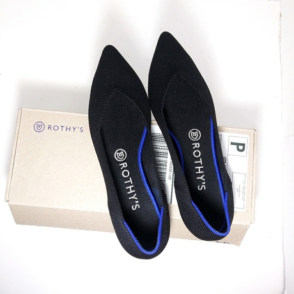 Rothy's Shoes | Rothys Black Pointed Flats Sz8 | Poshmark